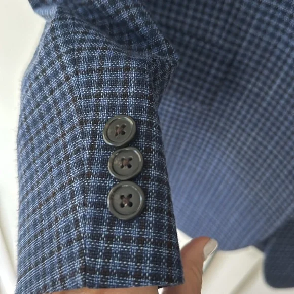 Men/boy jacket Lauren by Ralph Lauren blue & black 34R Newly drycleaned worn 2 - Picture 5 of 6